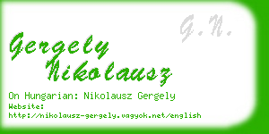 gergely nikolausz business card